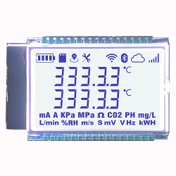 7 Segment LCD Display with LED Backlight