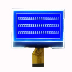 Low Price White on Blue 128x64 dots LCD Display